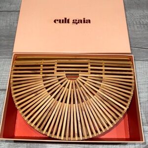Cult Gaia Ark Natural Bamboo Handbag